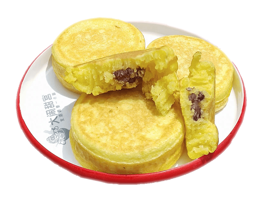 玉米饼装盘